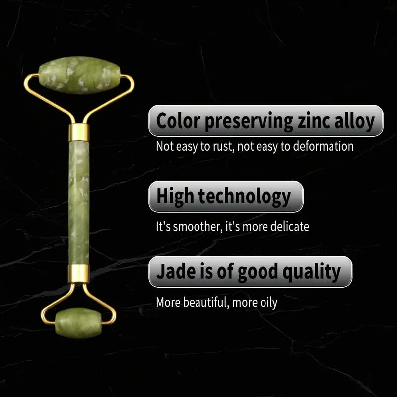 Jade Roller & Gua Sha Tool Set Facial Roller