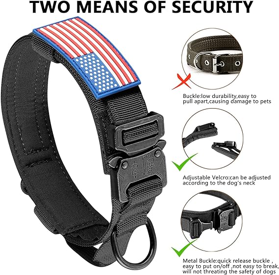 Adjustable Military Training Tactical Dog Collar